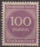 Germany 1922 Numbers 100 M Violet Scott 229. Alemania 1922 Scott 229. Uploaded by susofe